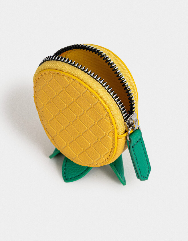 Monederos Monedero Cuerina Fruta - Amarillo Medio