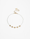 Chokers Color Choker Beads Y Flores - Dorado Oro Amarillo