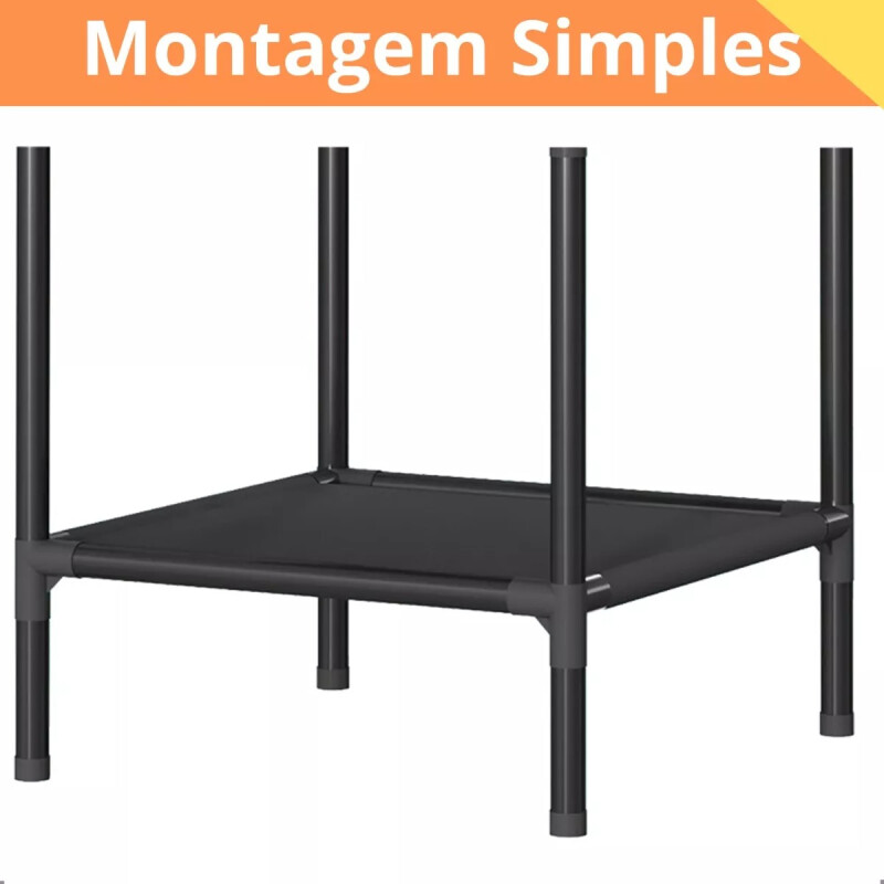 Perchero Esquinero Organizador Dos Estantes De Pie Negro