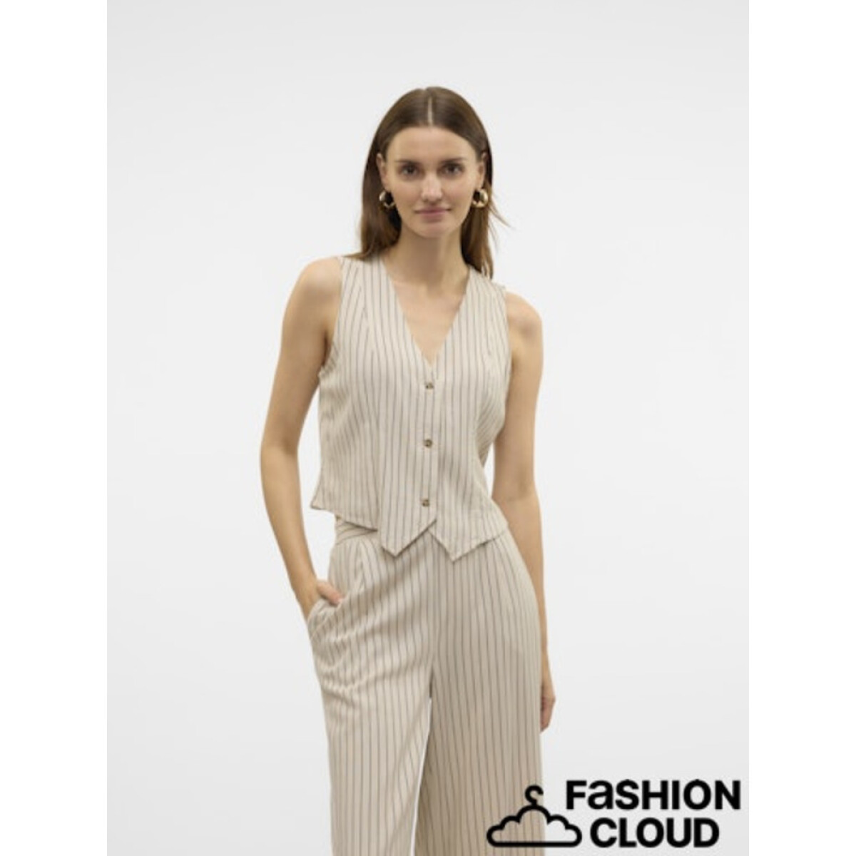 VMMYMILO S/L WAISTCOAT WVN GA - Silver Lining 