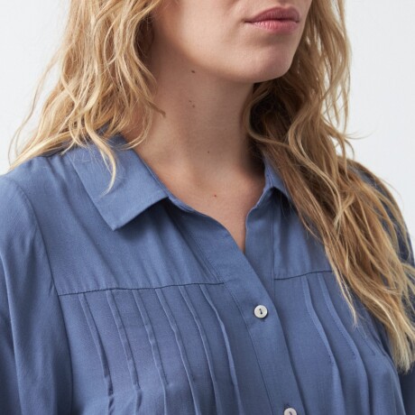 CAMISA KAI Azul Grisaceo