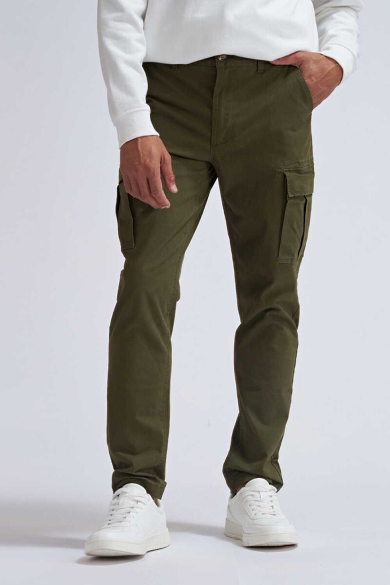 Pantalón cargo clásico Verde Militar