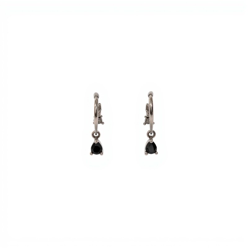 Caravanas Colgante triángulo-Plata 925-Piedra Zafiro-CA3287 conpiedra