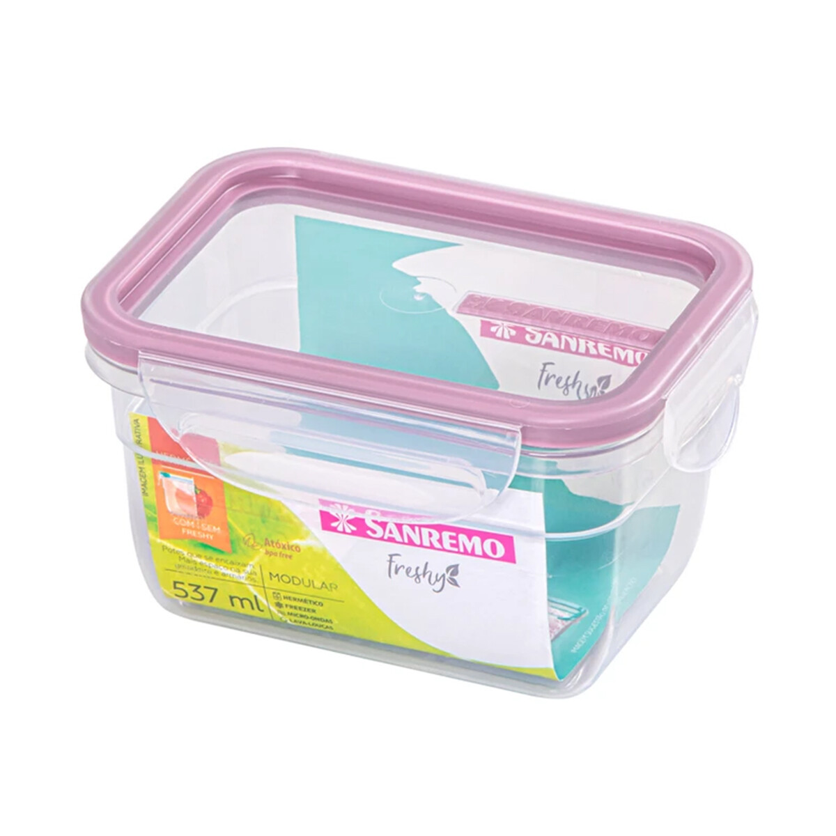 Pote con traba 537 ml - ROSADO 
