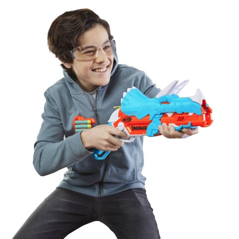 Lanzador Nerf DinoSquad: Tricera-Blast Lanzador Nerf DinoSquad: Tricera-Blast