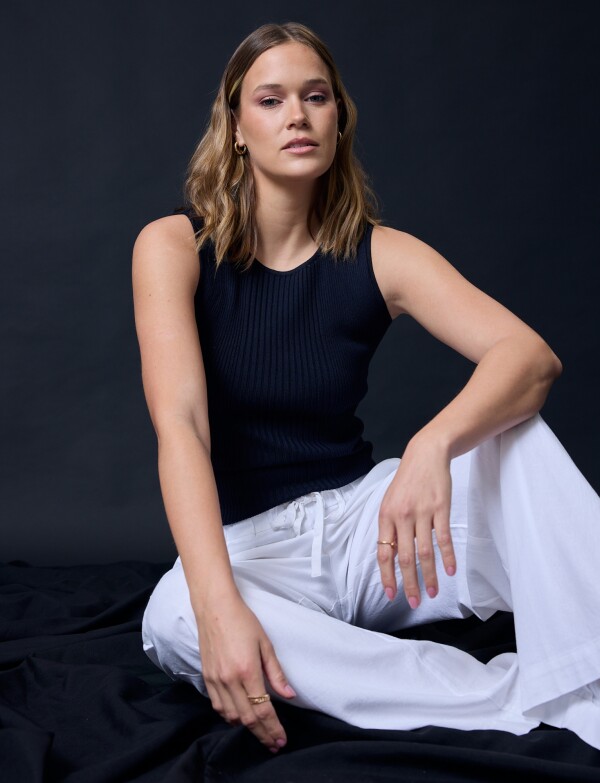 Musculosa Ribs Colors MARINO