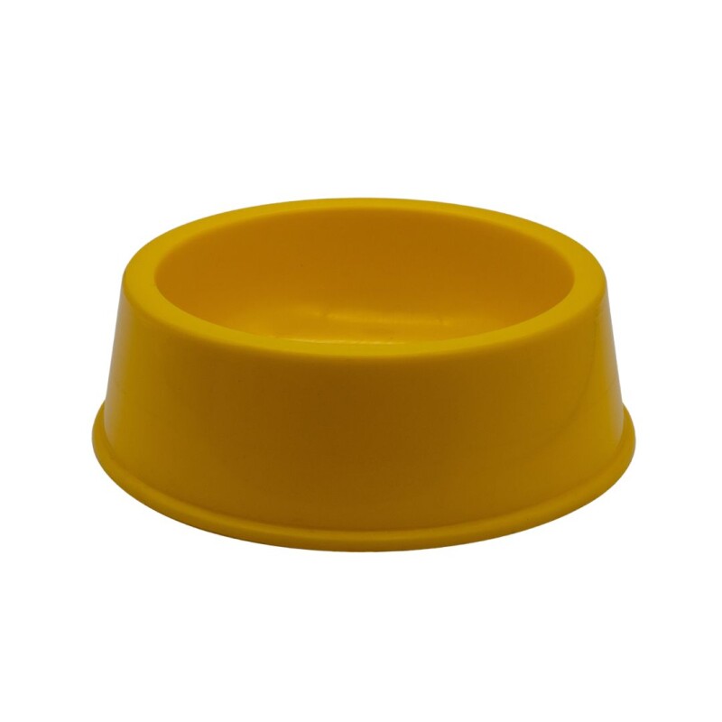 COMEDERO PLASTICO 22CM Ø AMARILLO