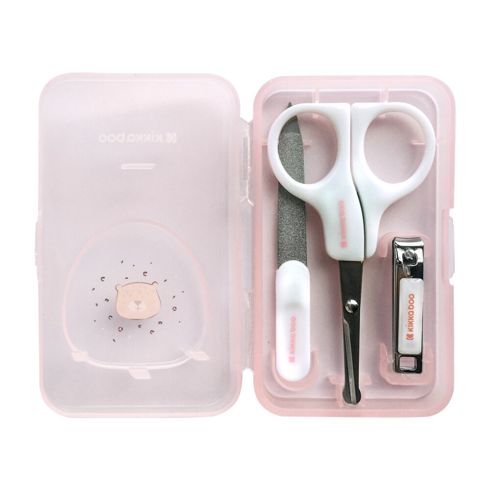 Set manicure cuidado uñas KIKKABOO rosa