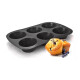 Molde para muffin x6 antiadherente 27,5x18,5x3,5 cm GRIS
