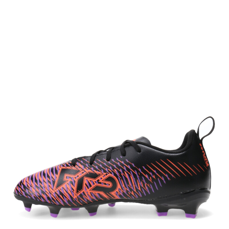 Championes de Niños Puma Futbol 11 Future 8 Play FG/AG Negro - Anaranjado - Violeta