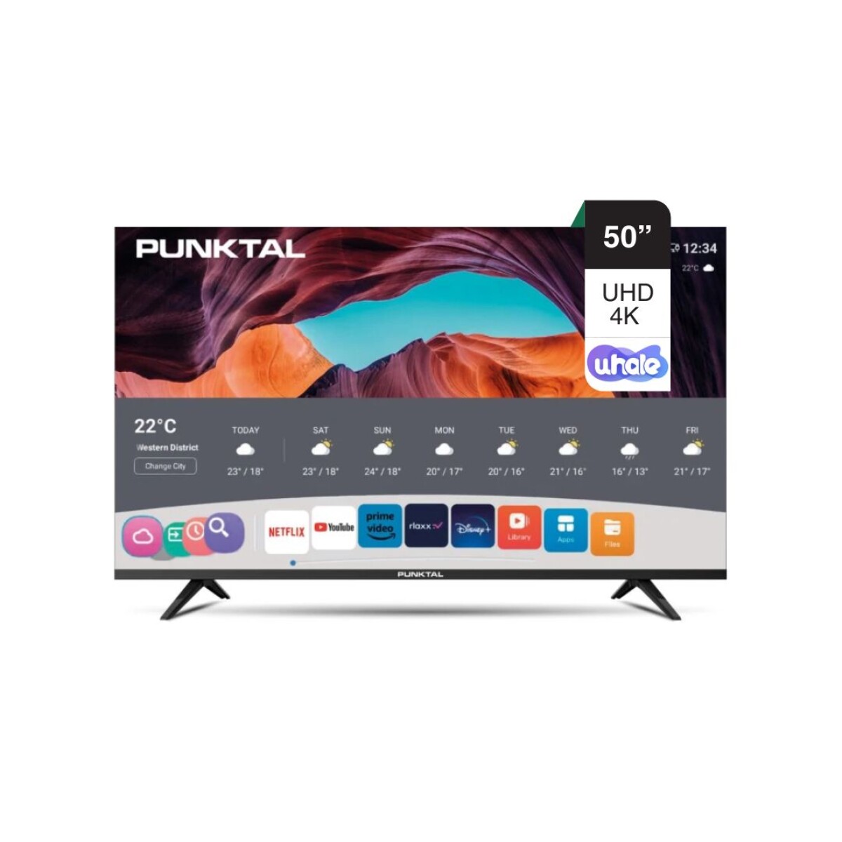 Smart Tv PUNKTAL 50' UHD 4K WhaleOS Con Control Remoto 