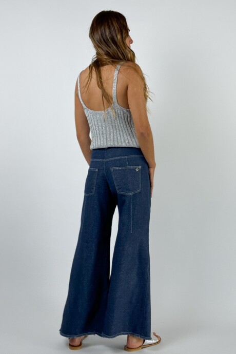 PANTALÓN JACINTO JEAN LAMINADO Plateado