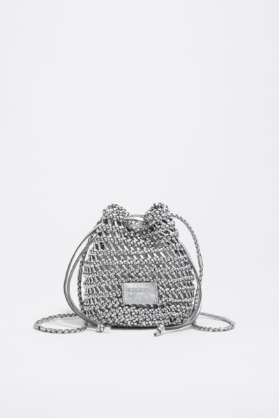 BOLSO MINI TRENZADA Plata