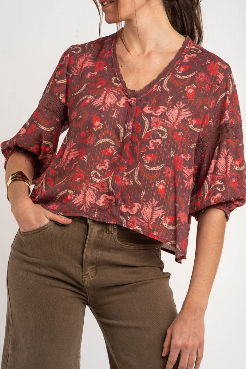 Blusa Estampada Manga Larga - Print 