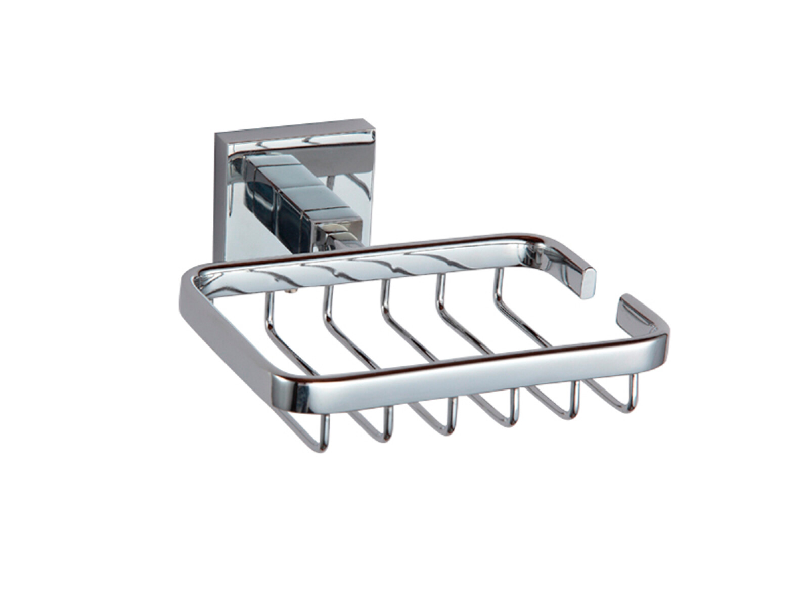 Jabonera Metalica De Pared Brillante Manchester Cromo 