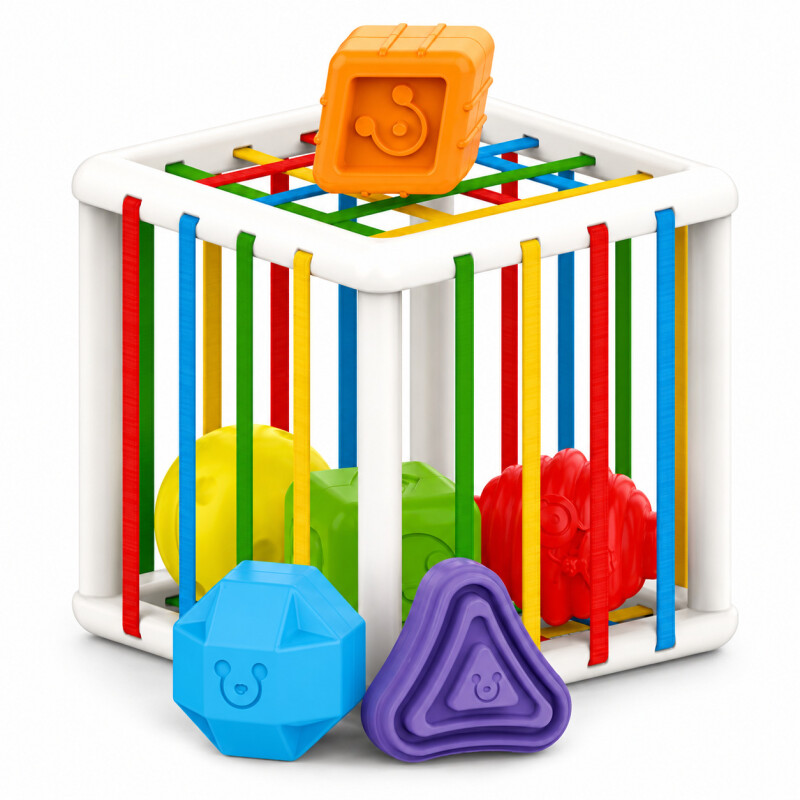 Cubo Sensorial Bebé Juguete Didactico Montessori Motricidad Cubo Sensorial Bebé Juguete Didactico Montessori Motricidad