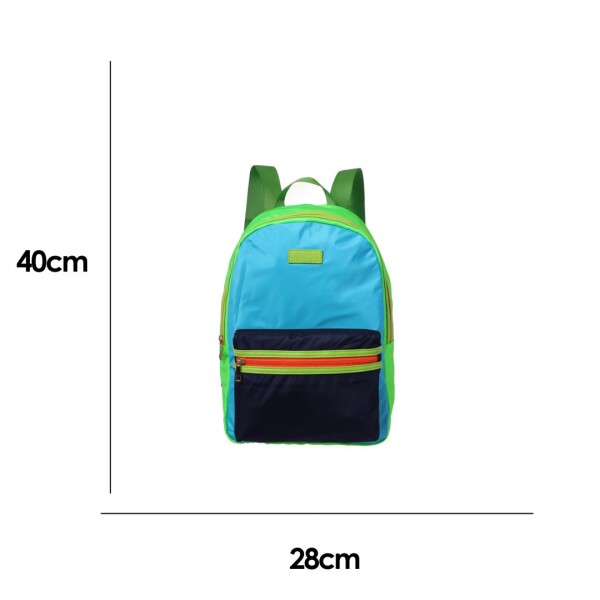 Mochila multicolor celeste