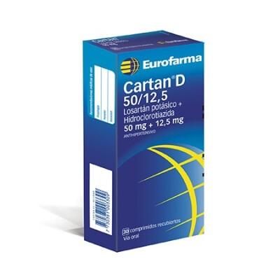 Cartan D 50 Mg./ 12.5 Mg. 30 Comp. Cartan D 50 Mg./ 12.5 Mg. 30 Comp.