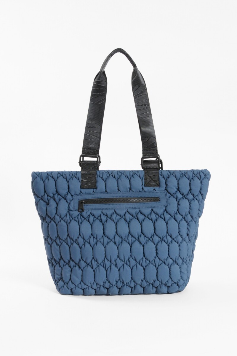 Cartera shopper puffy azul