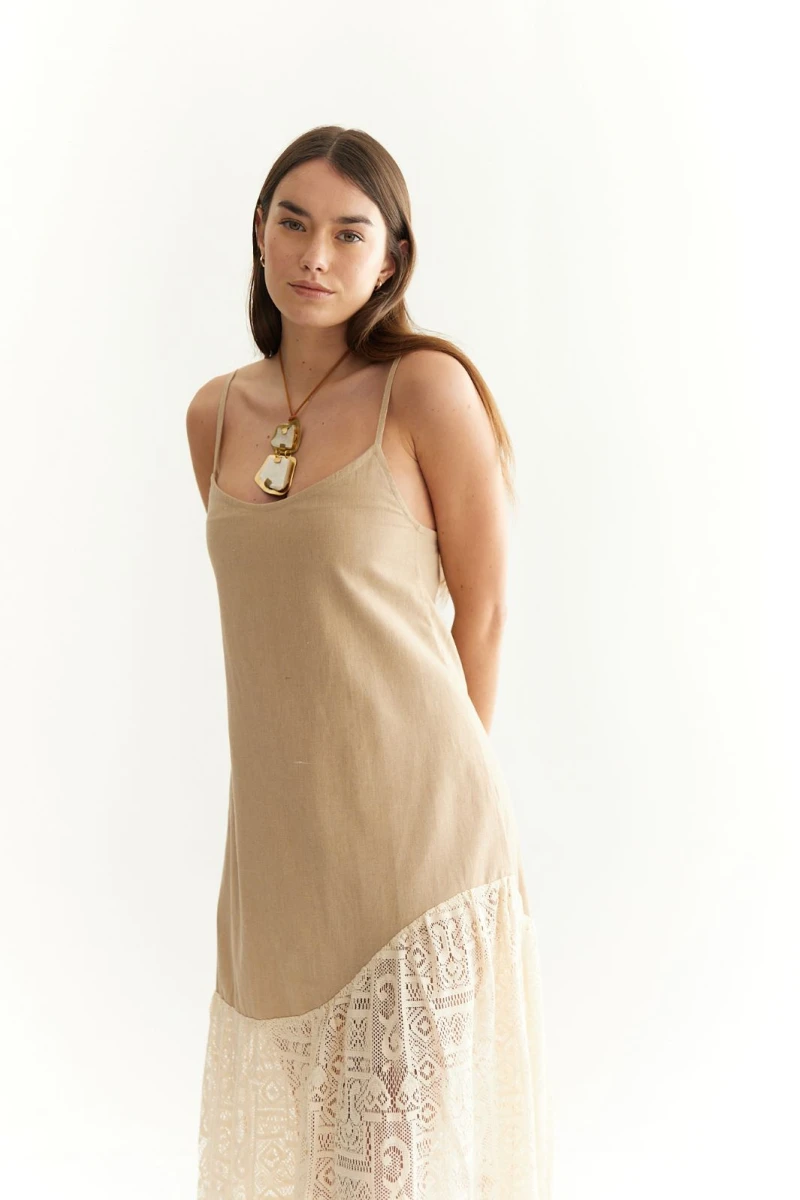 Vestido Taylor beige l