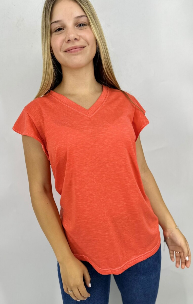 T-SHIRT SLOWLY C260 - NARANJA 