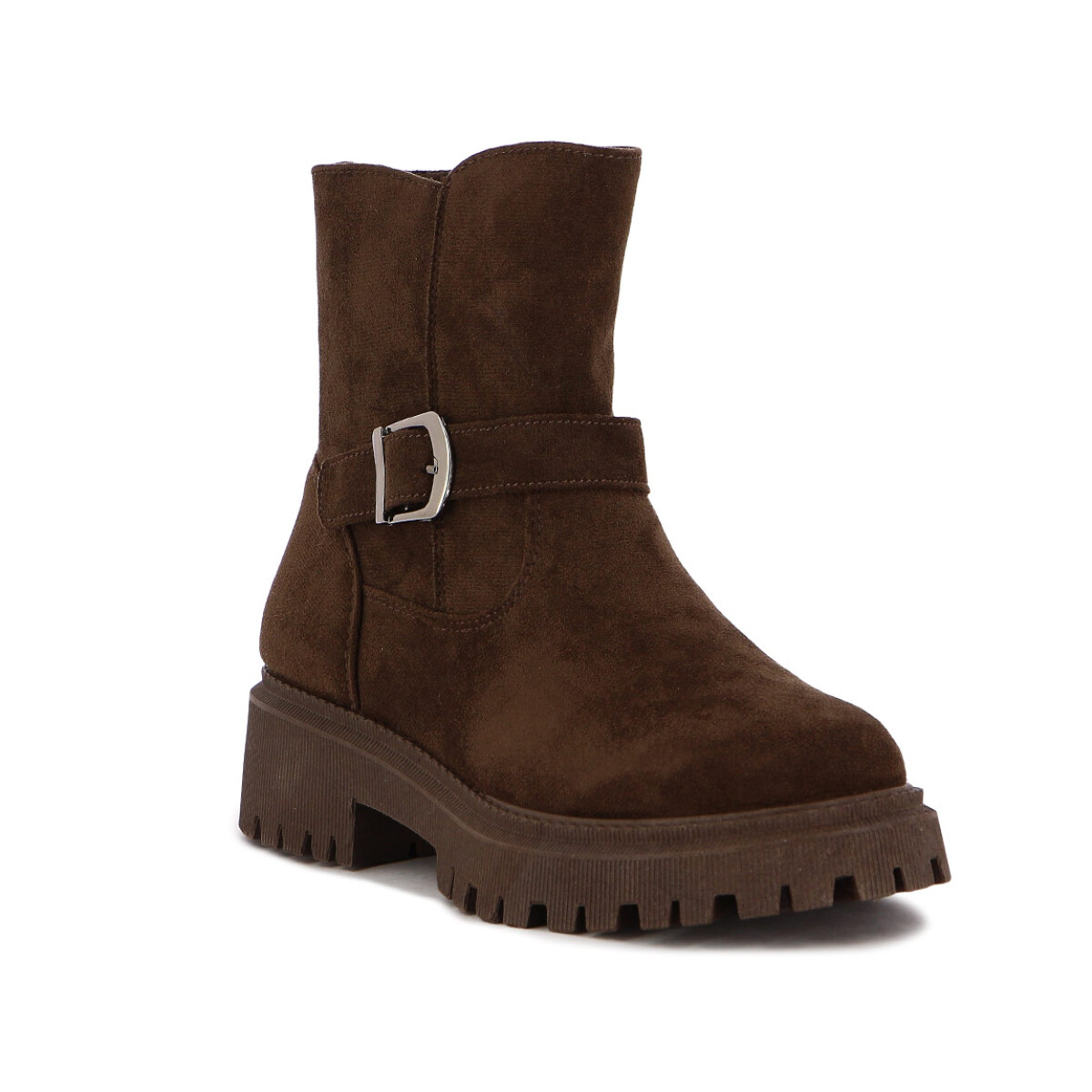 Botas Mujer Darkness Con Hebilla - Marron Oscuro 