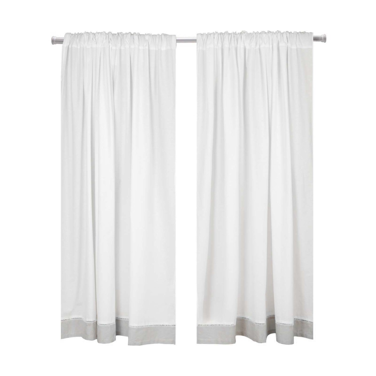 CORTINA - ALGODON GRIS GUARDA DE LINO SET X 2 