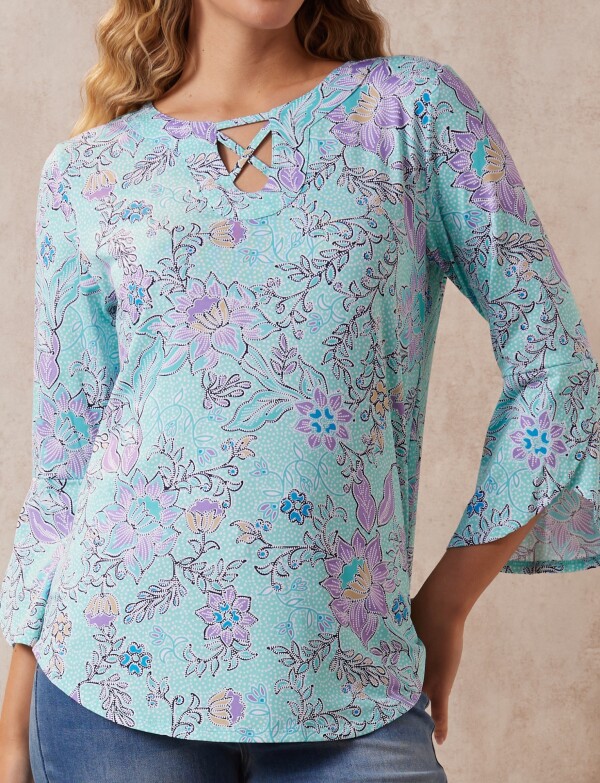 Blusa Print VERDE AGUA/MULTI