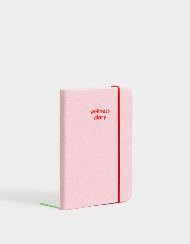 Anotadores Cuadernos y Memos Liso Cuaderno A6 "wellness Diary" - Rosa Claro