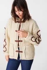 Cardigan Luisina Crudo