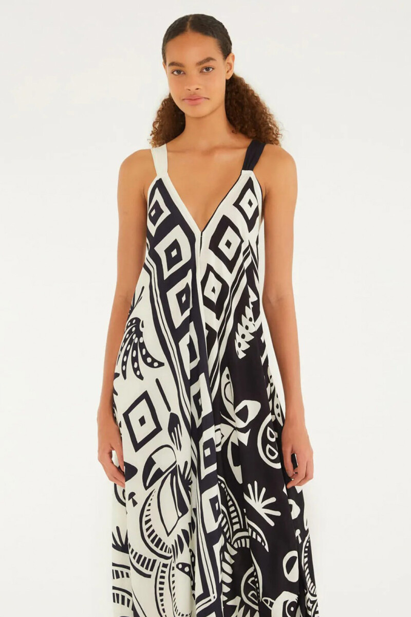 VESTIDO TROPICANO Negro