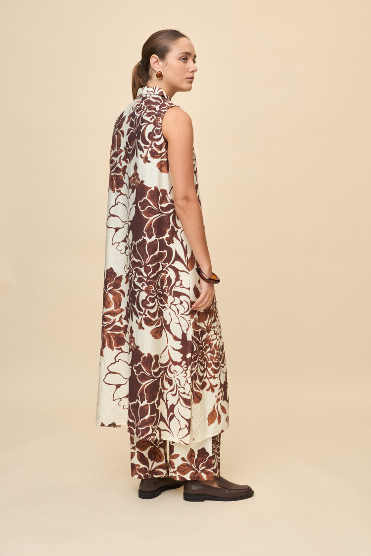 VESTIDO LITA PRINTED Marron
