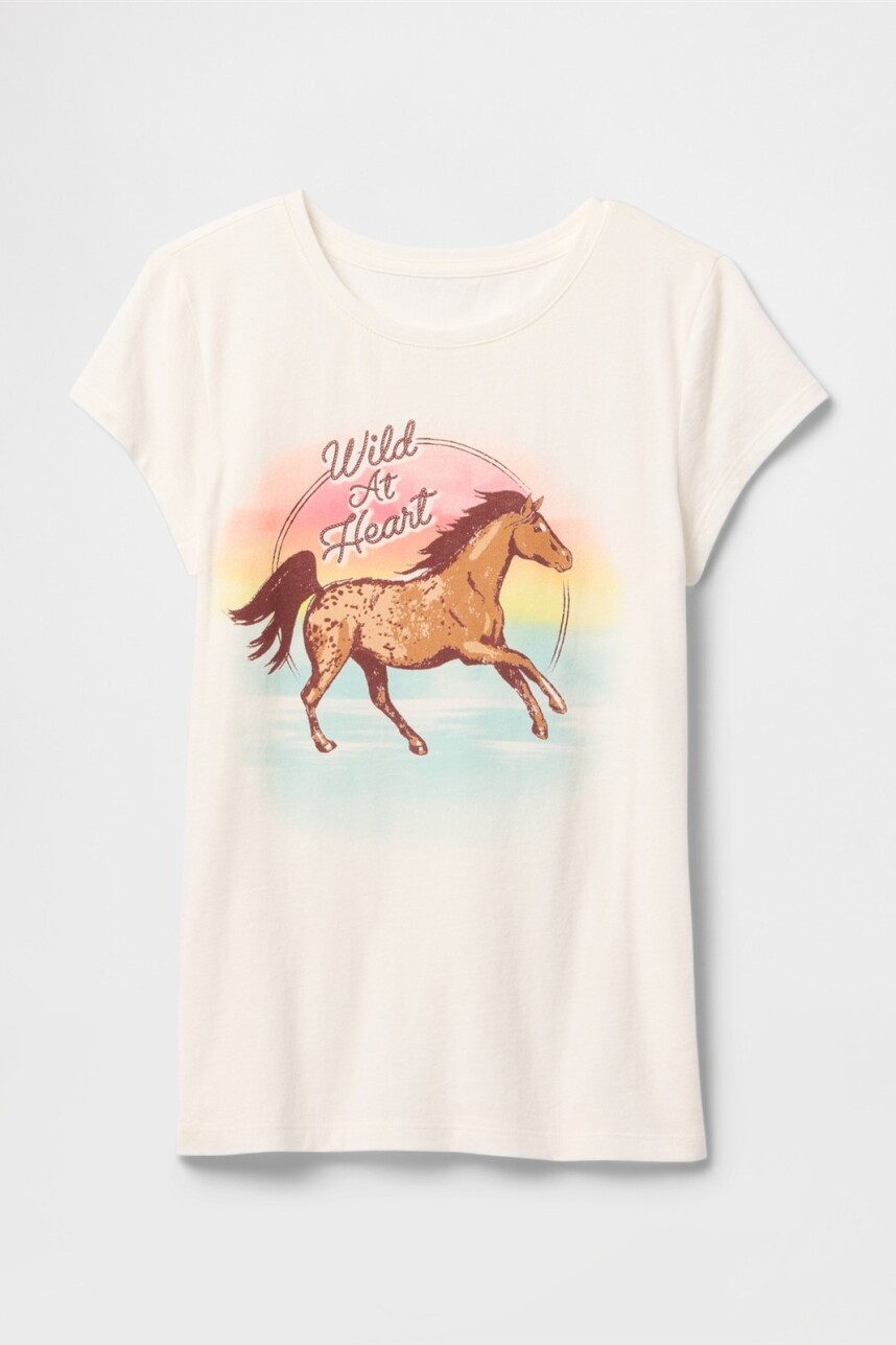 Remera Gráfico Niña Horse