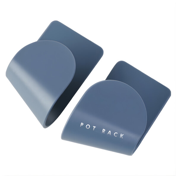 Soporte Organizador Para 2 Tapas de Olla Adhesivo Pared Color Azul