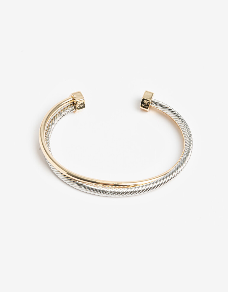 Brazaletes Metal Pulsera Rígida Metal Biplating. - Dorado