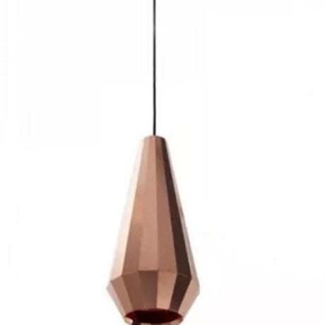 Luminaria de vidrio facetada pintado símil cobre , tubular E27 Luminaria de vidrio facetada pintado símil cobre , tubular E27