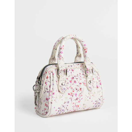 Monedero Cuerina Formato Cartera Estampado Flores