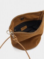 Bolso Bucket De Piel Con Bandolera camel
