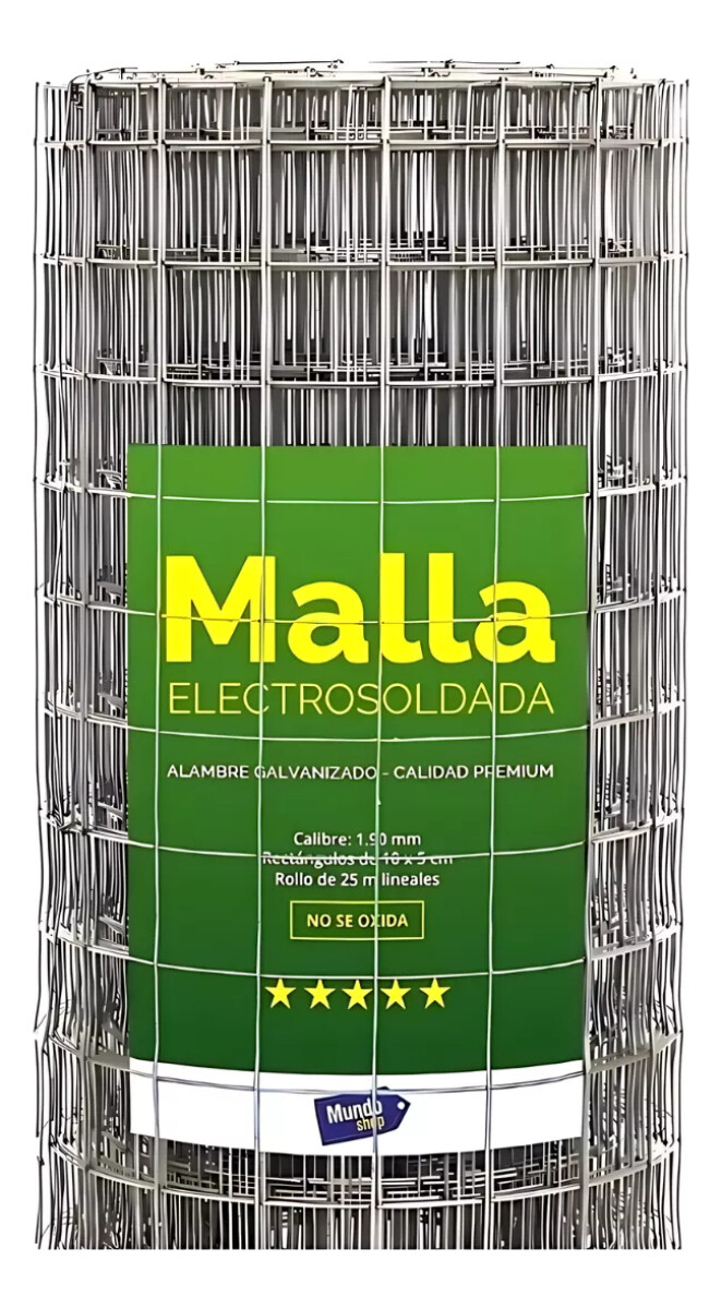 Tejido Malla Electrosoldada Galvanizada 1.66mm 1.50 X 20 Mts - Gris 