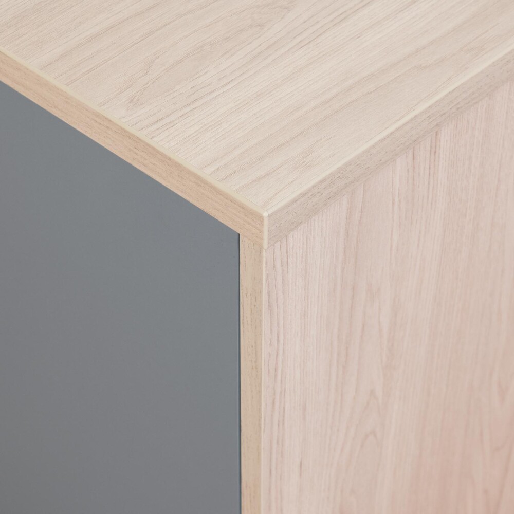 ARMARIO BAJO MADERA GRIS WORK 4 PUERTAS