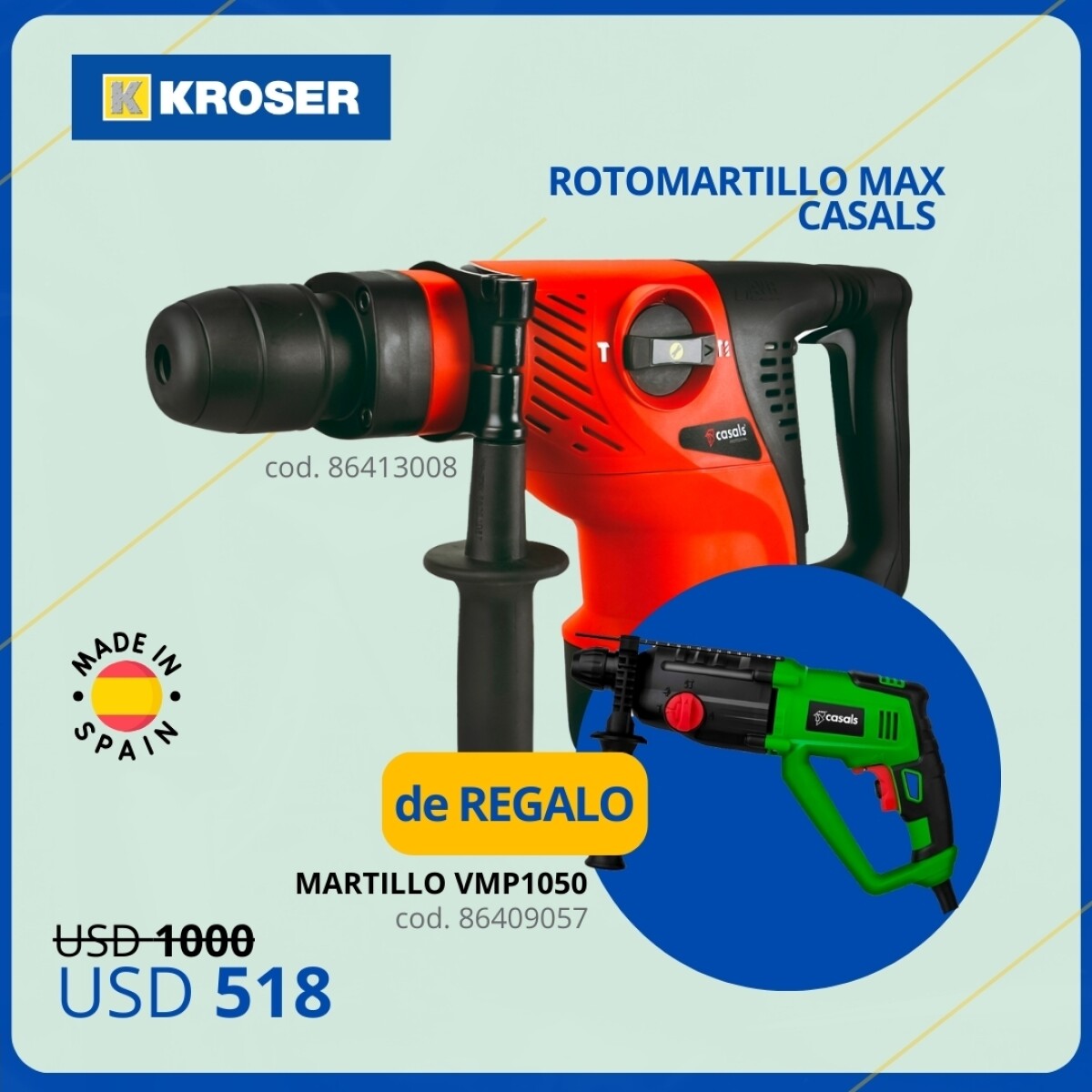 ROTOMARTILLO MAX 1320W CCH48VCEK CASALS+ MARTILLO - N/a 