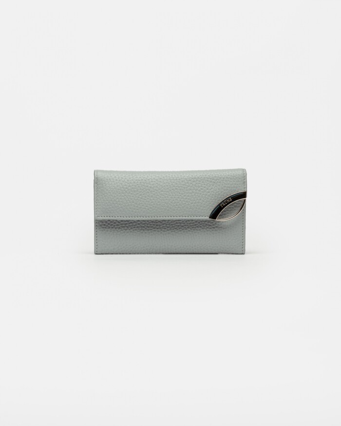 Billetera Katy En Cuero Graneado Cloudy