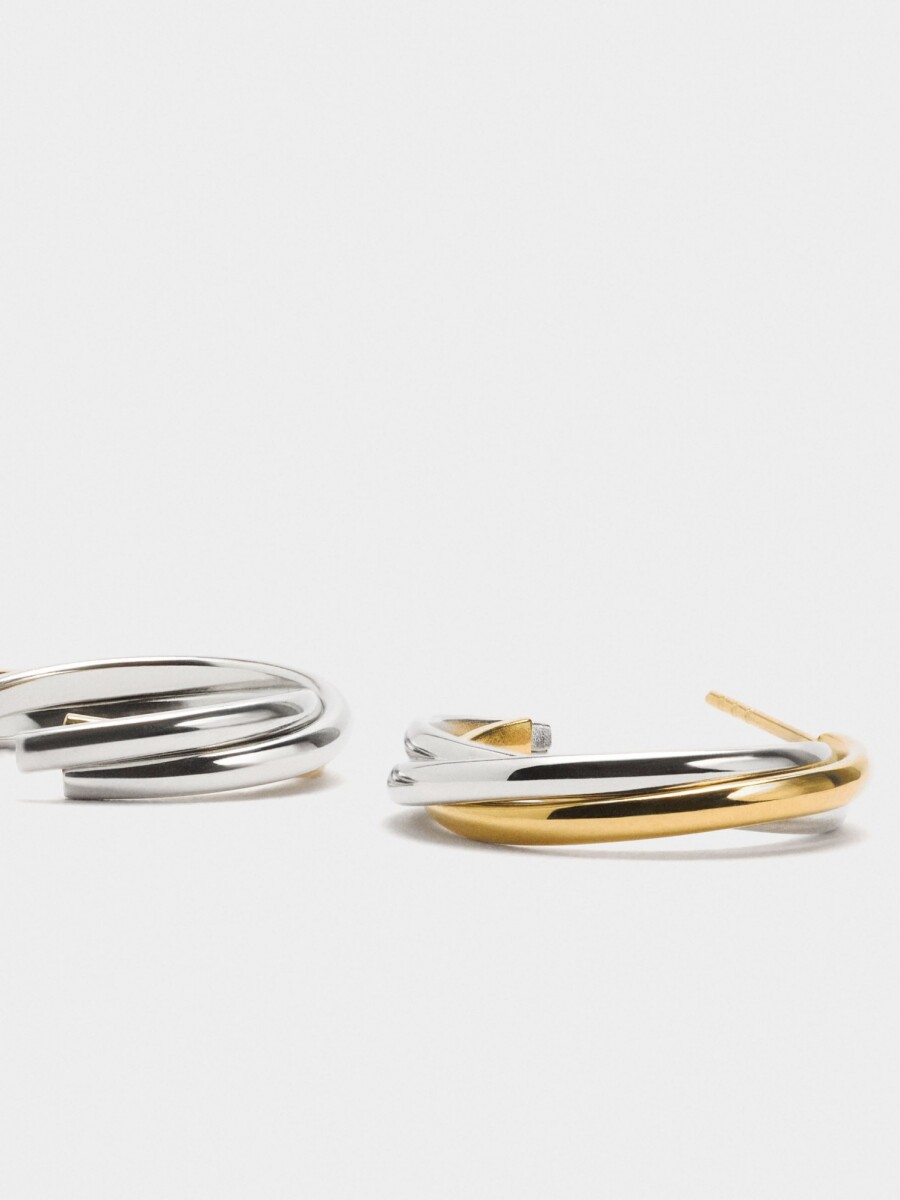 Aros Entrelazados Bicolor - Acero Inoxidable bicolor