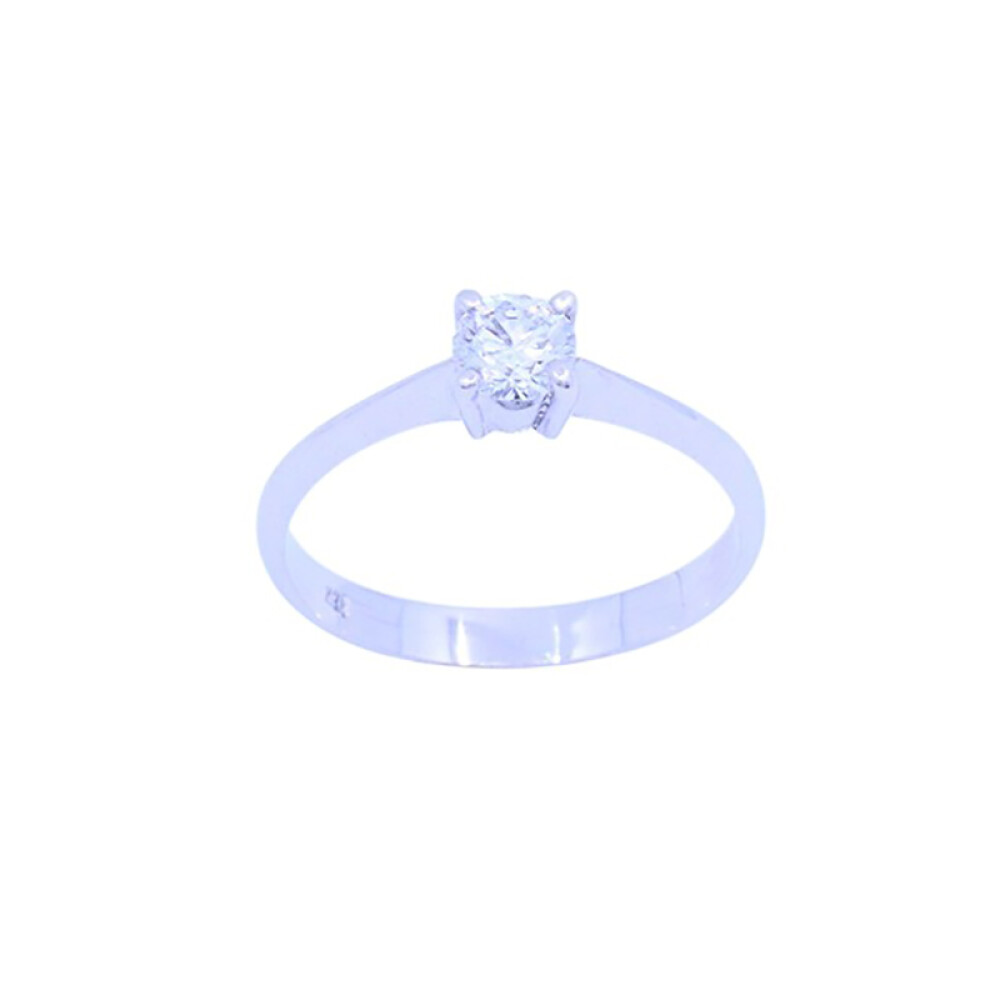 Solitario 18 k blanco con brillante engarce 4 puntas. Solitario 18 k blanco con brillante engarce 4 puntas.