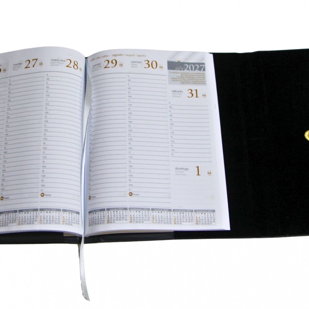 AGENDA REMEMBER SENIOR HAND BAG 1415 SEMANA A LA VISTA TAPA MARRON