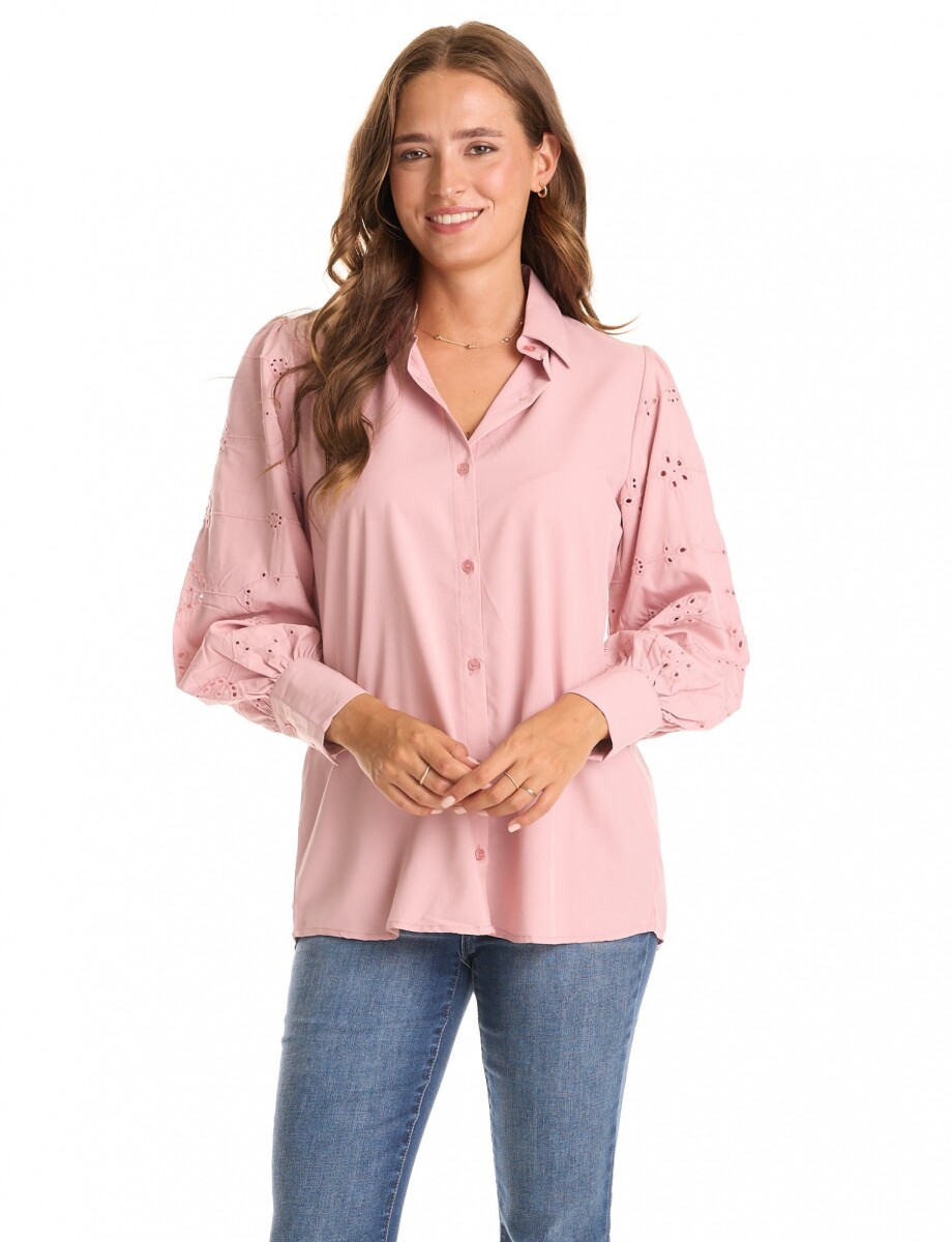 Camisa Manga Calada - Rosa Oscuro 
