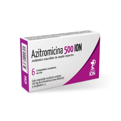 Azitromicina Ion 500 Mg. 6 Comp. Azitromicina Ion 500 Mg. 6 Comp.