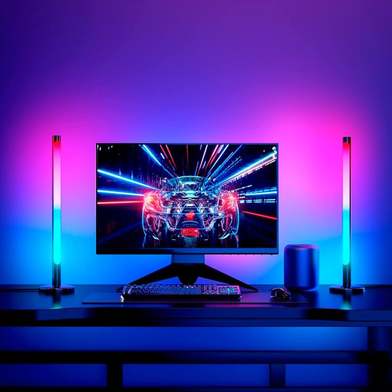 Barra luces LED RGB audioritmica esquinero Bluetooth 40cm Barra luces LED RGB audioritmica esquinero Bluetooth 40cm