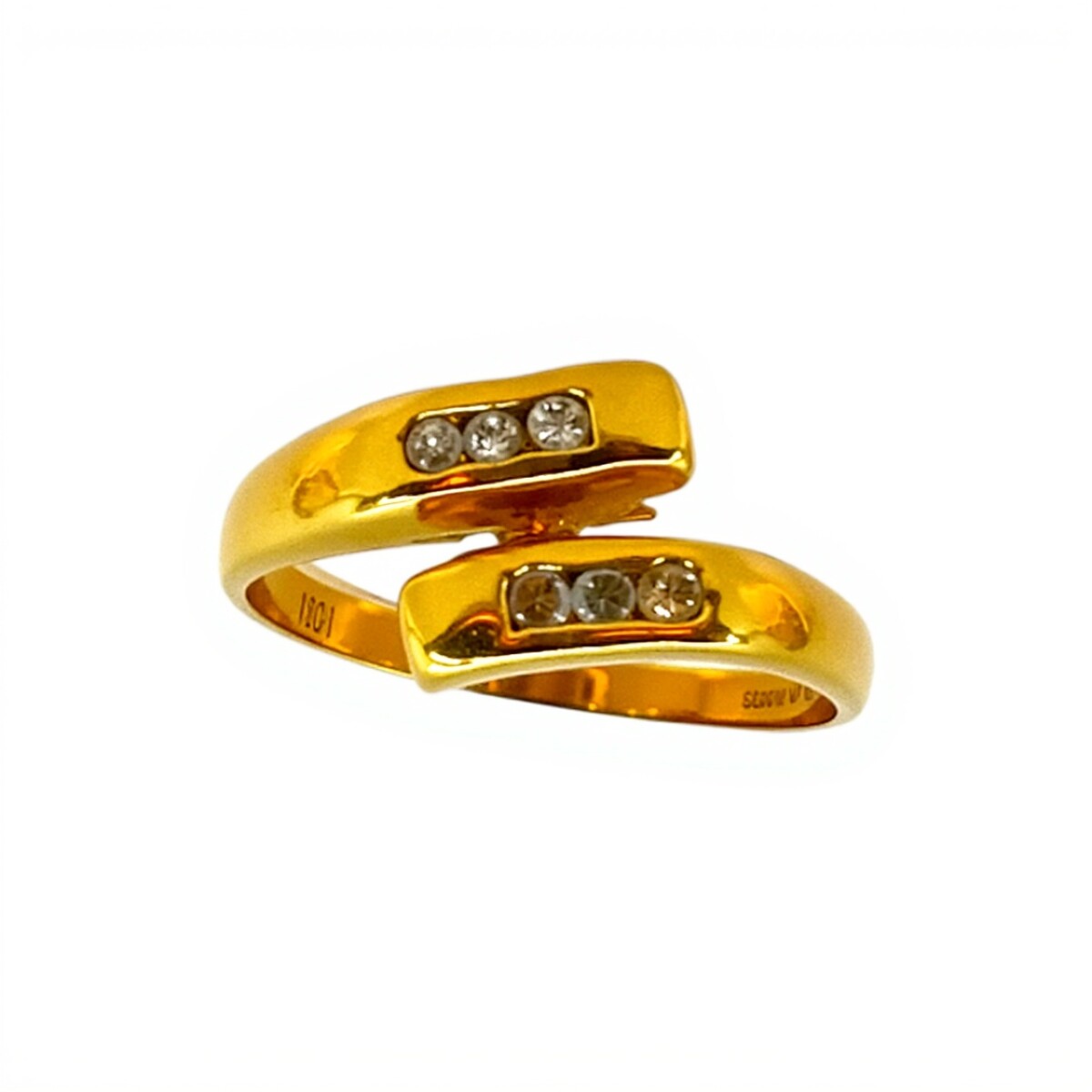 Anillo Derivación -Oro Bajo-Piedra Zirconia-AN8101 - conpiedra 