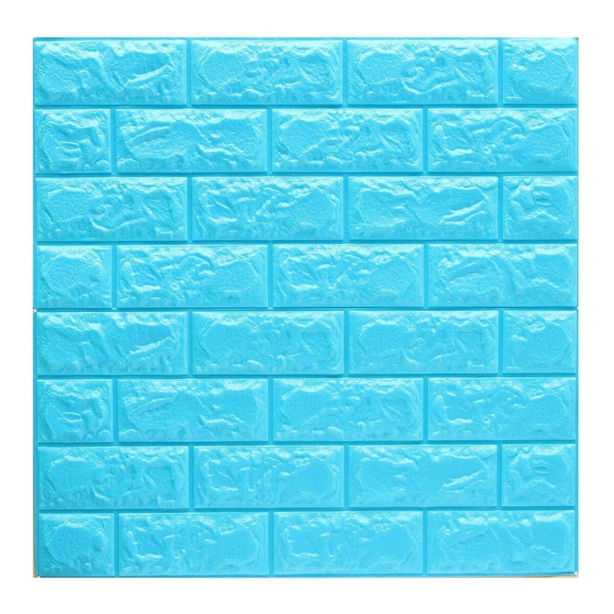 Revestimiento Pared Adhesivo Facil Colocacion Piedra X50 Un - Color Variante Celeste 